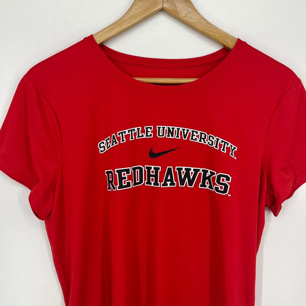 Nike Seattle University Redhawks Dri-FIT‎ Performance Shirt Red Womens Large - Picture 2 of 14